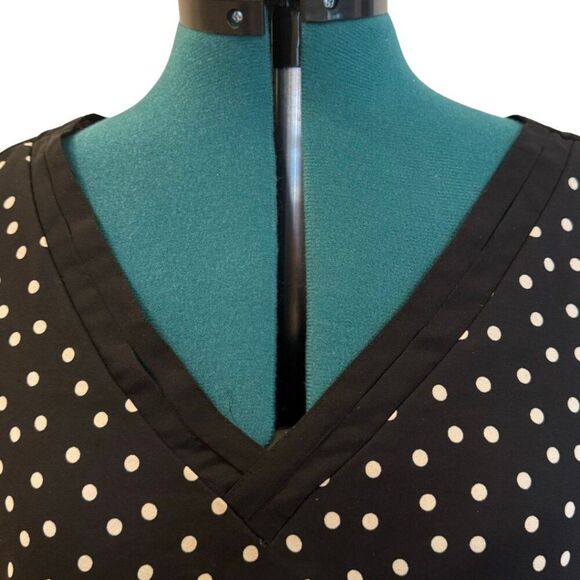 Maurices Polka Dot Tank Top - Size Large, Black/White - Picture 3 of 6
